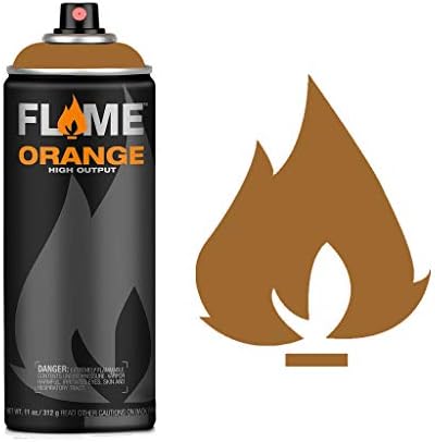 Molotow Flame Orange Spray Paint - Matt Acrylic 400ml Can Deep Black FO-904