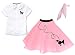 Hip Hop 50s shop 3 Piece Child Poodle Skirt Outfit, Size 12 Light Pink