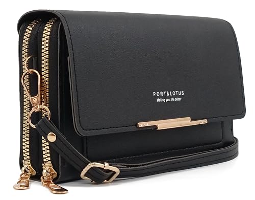 PORT&LOTUS Crossbody Handbag for Women PU Leather Bag