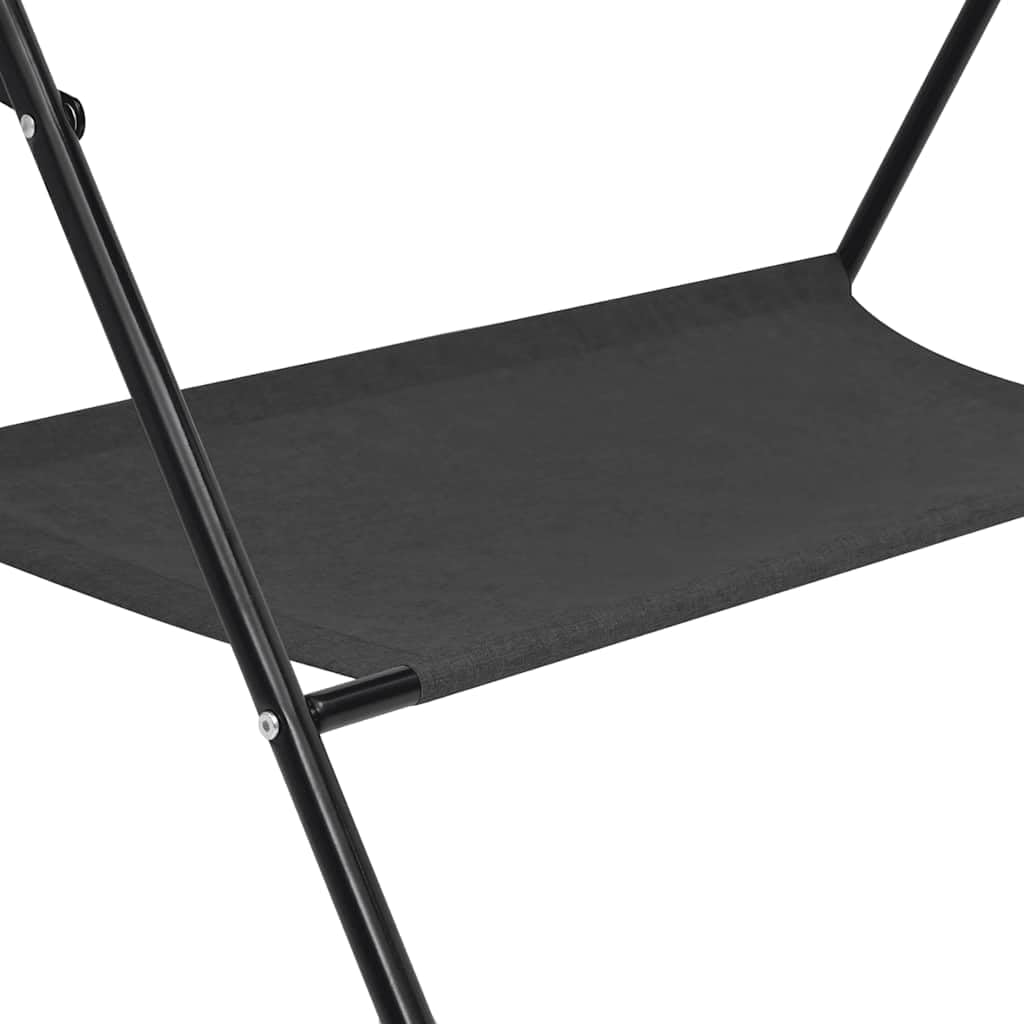 Wickeltisch Anthrazit aus Eisen mit seitlichen Staufächern und unterer Ablage, faltbar und tragbar, 80,5 x 67 x 102,5 cm, pflegeleicht, weich gepolstert