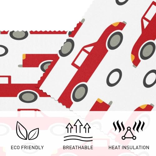 Set de table rouge antidérapant x6 protège table résistant chaleur camionnette - 4