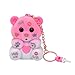 O-Kinee Orsetto Rosa Che Registra,Registrabile Giocattoli Interattivi Adatto a Bambini dai 3 Anni in su,Orsetto Interattivo con Ciuccio e Portachiavi,Peluche Parlante