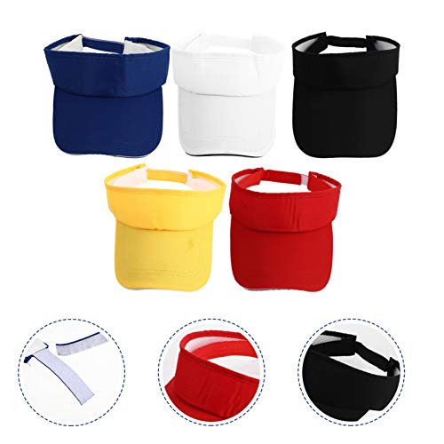BESPORTBLE 5 Pcs Esporte Baeball Atlético Ao Ar Livre Viseira Chapéu de Sol Dobrável Ajustável Prote