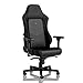 noblechairs Hero Gaming Stuhl - Bürostuhl - Schreibtischstuhl - Echtleder - Inklusive Kissen - Schwarz