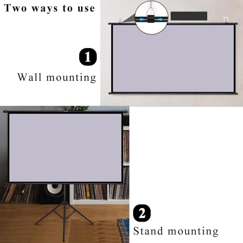Pantalla para proyector portátil con trípode 72 pulg 4:3 miniatura 5