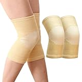 UIEXAY Rodillera De Bambú Con Compresión, Vendaje De Rodilla De Bambú, Rodillera Para Hombre Y Mujer, Rodillera Deportiva Para Mujer, Rodillera Para Mujer, Artrosis, Rodillera(Amarillo)