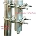UngSung Double Antenna Mast Clamp Kit Anti-Rust Steel V Jaw Block with U Bolts for TV CB Ham Satellite Antenna Mount Bracket (2 Set)