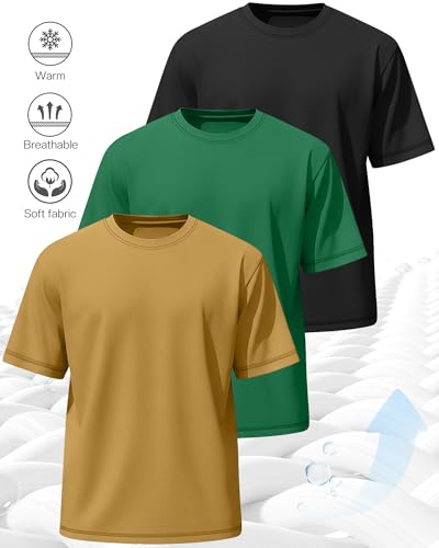 Image of Neer 3 Pack Big and Tall T-Shirts for Men L-7xl Tops | Large Casual Stretch Workout Tees, Short Sleeve Crewneck Oversized Shirts, Classic Summer Outfits, Comfy Basic Loose Clothes