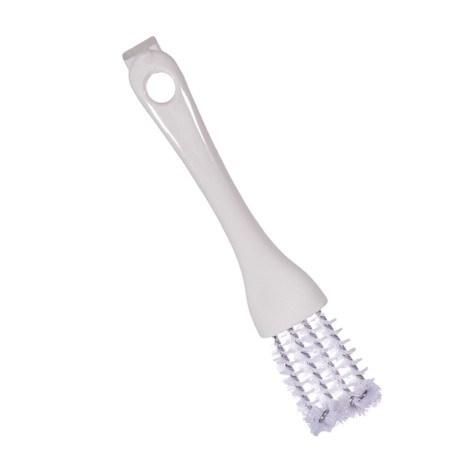 Jazuaiao Ergonomic Multipurpose Brush Long Handle Curved Scraper Reverse Bristles Removes Hardened Debris From Cages BBQ Bird Cage Scrub Brush