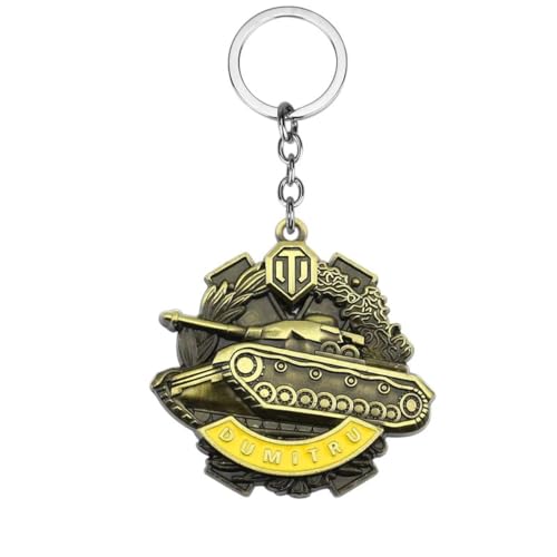DOAMLIERWE New 2026 Unisex Game Metal World Of Tanks Keychain Pumk Weapon 3D Tank Jewelry Findings Keyrings For Men Backpack Accessories Key Chain Fan Souvenir Fashion Trendy Creative Gift Women And