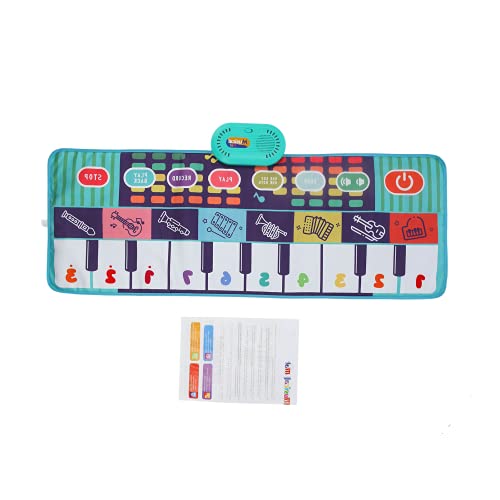 Tapetes musicais infantis, brinquedos para bebês de 39,4 x 14,2 pol. Para bebês meninas para present