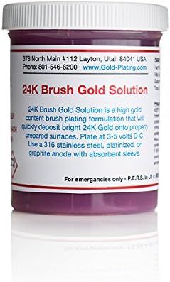 8 oz Gel 24k Gold Plating Solution - Brush Gold, The Fastest, Most Durable, Best Value, Most Consistent Gold Solution from The Most Trusted Name in The Industry Instant Results