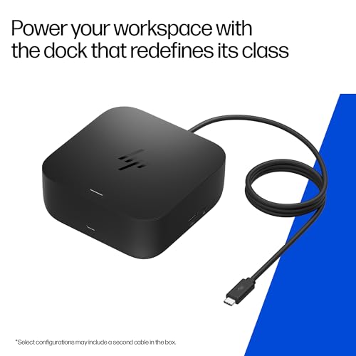 HP USB-C 100W G6 Dock + One Extra USB-C Cable Included, Future-Proof Design with Ambient LED Lighting, On-Screen Notifications, Extra USB-C Ports, HDMI 2.1, 120Hz - image 3