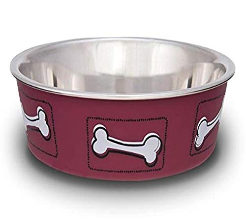 Loving Pets Coastal Bella Bowl for Dogs, Large, Hawaiian Red