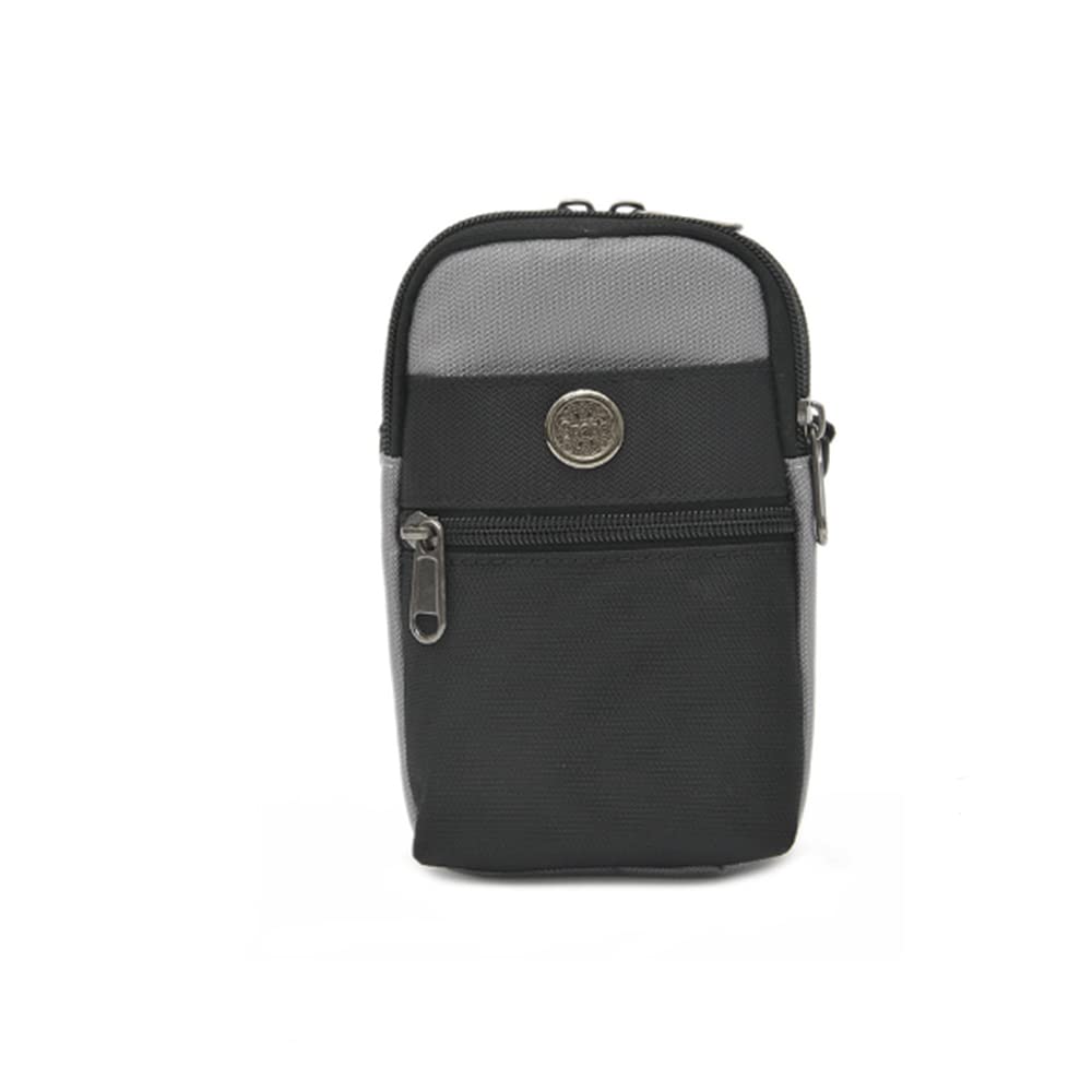 Yizelli Small Crossbody Bag Multifunction Phone Pouch Mini Nylon Shoulder Bag Outdoor Waist Bag Pouch for Men Women (Gray)