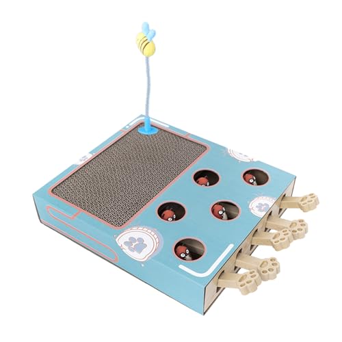 Interaktives Katzenspielzeug Wellpappe Kratzbrett Whack- a- Mole Katzenanreicherung Spielzeug für Indoor Kittens Entertainment