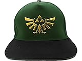 Gorro Fashion UK Legend of Zelda-Snapback Cap-Symbol Gorro, Verde y Negro, Talla única Unisex Adulto