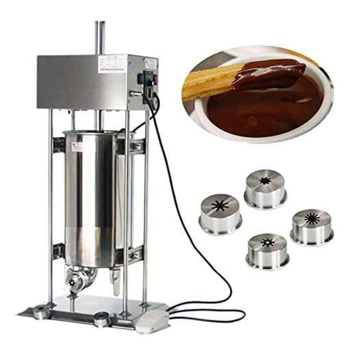 fonhunt 15L Commercial Spanish Churro Machine Automatic Electric Churros Maker Machine Jam Fillable Hollow Churros Available Shipping from US