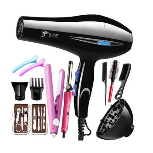 Secador De Pelo 7 En 1 peines, placha, difusor, rizador, pinzas y kit de manicura/pedicura nuevo, Envio 24h