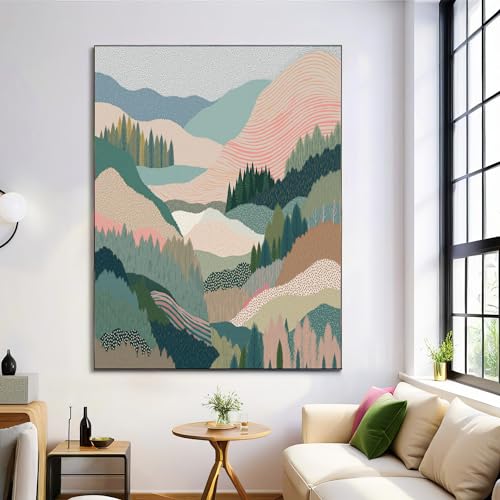 Lienzo cuadros decorativos de bosque abstracto GDJSMIN para un salón o comedor elegante