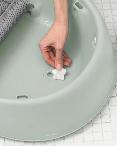 Image of Skip Hop Infant Bath Tub 3-Stage Grow with Baby Smart Sling MOBY Bathtub Sage Age 0+