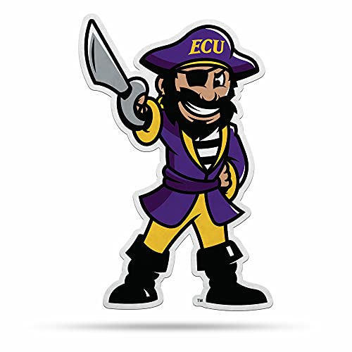 Rico Industries NCAA East Carolina Pirates Mascot Shape Cut Pennant - Home and Living Room Décor - Soft Felt EZ to Hang, 18x0.10x18