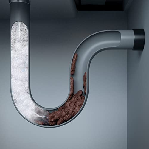 Foto von Pure100 Drain Free - kraftvoller Reinigungsschaum - beseitigt jede Verstopfung und Ablagerung in den Rohren - Abflussreiniger - entfernt üble Gerüche - ohne chemische Wirkstoffe - biologisch abbaubar