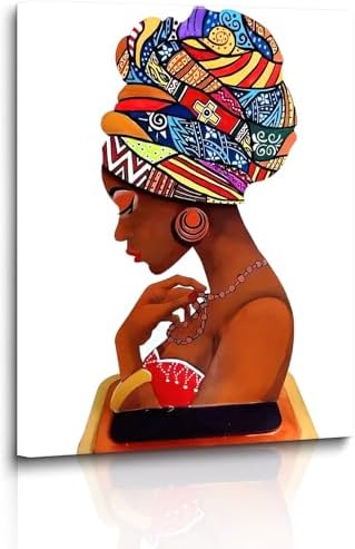 African Black Women Portrait Posters Prints Wall Art Abstract Figure Canvas Paintings for Living ...