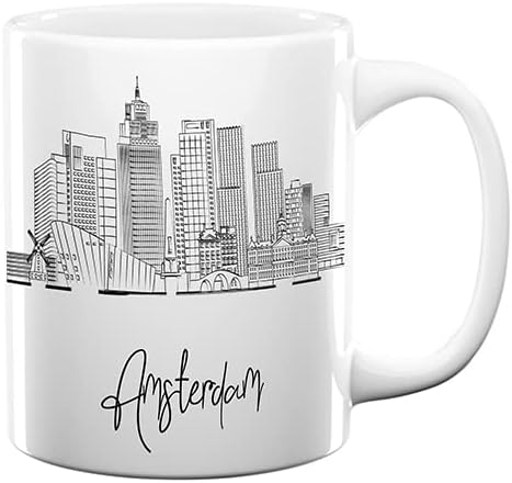 Miniatura 586 de Taza de cerámica Madrid Spain Skyline, taza blanca de recuerdo de Europa de 11 onzas, taza de café personalizada, regalo para cumpleaños, taza