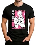 Jujutsu Kaisen - Elegante Anime japonés - Shonen dinámico para fans de acción intensa, Style XXI Camiseta Caballero, Negro , M