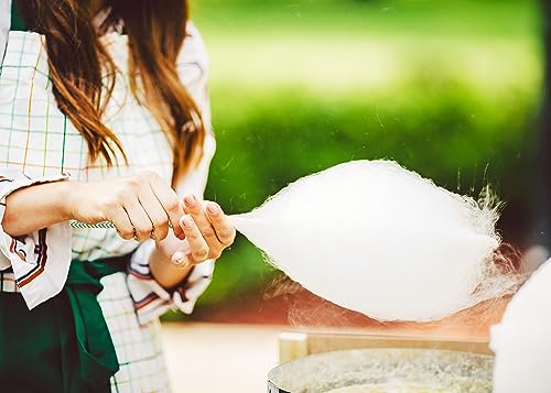 Cotton Candy Cones Penta Angel 50Pcs 13.8” Random Color Cotton Candy Holder Stick Paper Straw Cones for Birthday Wedding Party Candy Making (Random Color, 50)