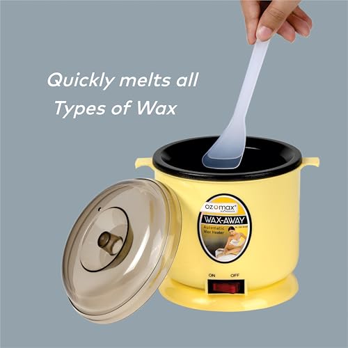Image of Ozomax Away Wax Heater, Professional-Grade Wax Warmer with Non-Stick Plates for Easy Wax Removal, Hair Removal, Waxing, Fast Heating, Autocut Off, Safe, Durable, Salon, Spa, and Home Use