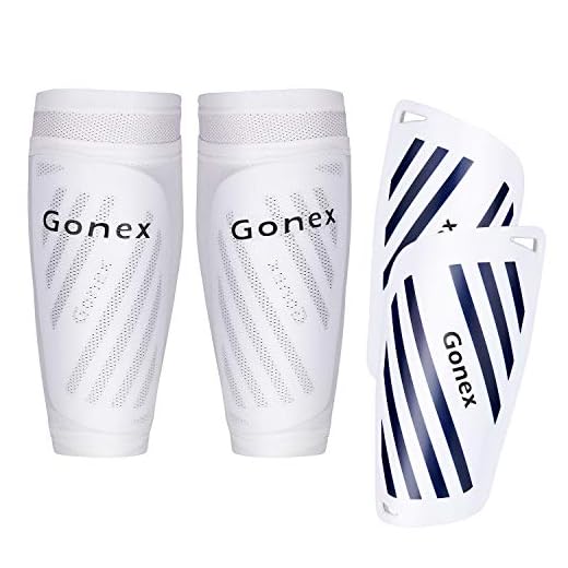 Gonex Benskydd fotboll för vuxna ungdomar barn fotbollsstrumpor Shin Guard män pojkar flickor fotboll med vadderad ankelskydd utrustning som förhindrar skador