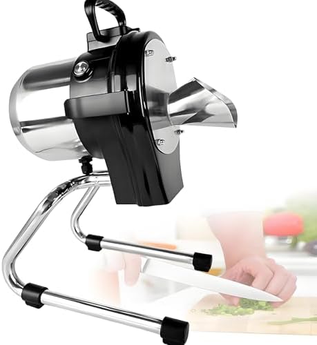 Electric Vegetable Chopper - Heavy-Duty 6000RPM Adjustable Slicer & Shredder for Chili, Green Onion, Celery - Multifunctional Commercial Food Cutter, 1-5mm Thickness