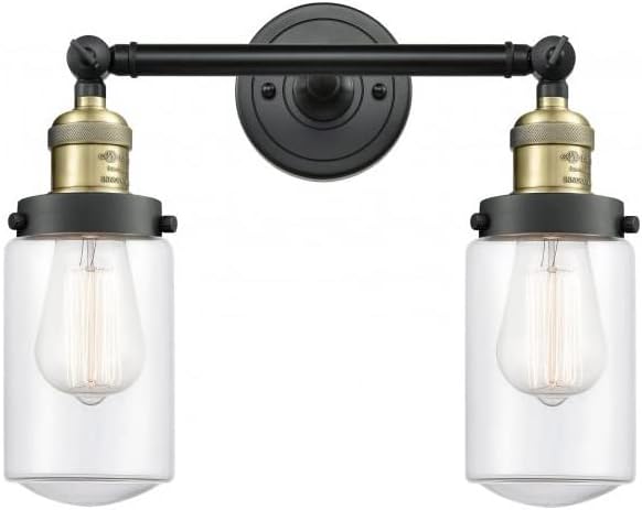 Innovations 208-BAB-G312 Dover 2 Bath Vanity Light Part of The Franklin Restoration Collection, Black Antique Brass