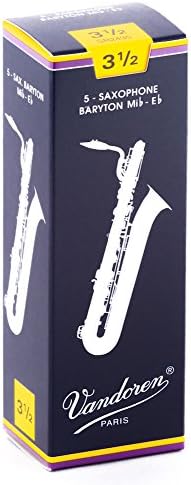 Vandoren SR2435 Bari Sax Traditional Reeds Strength 3.5; Box of 5