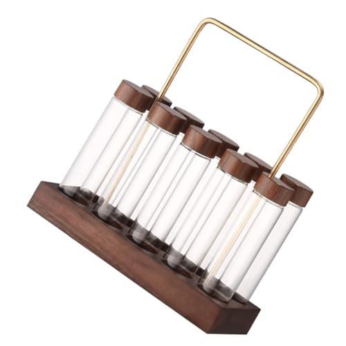 Set de tubos para café con base de madera OSALADI