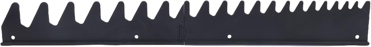Magnetic Wrench Holder Efficiently Organizes 20 Tools in Compact Plastic Rack for Toolboxes (Black)