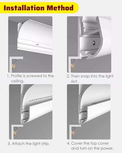 Perfiles de aluminio LED decorativos para techos de oficinas y centros comerciales 8