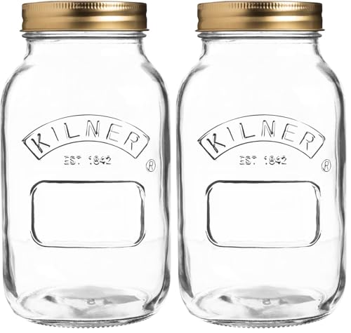 Bocal à confiture 1 l Kilner lot de 2 pour réussir toutes vos stérilisations