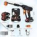 AOOSU Cordless Pressure Washer, Portable 6 in 1 Rechargeable Battery Pressure Washer, Cordless Jet Wash with 5M Hose with 2 Battery for Patio and Car, Floor Garden Cleaning