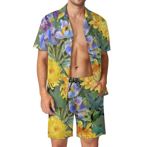 Chemise Hawaïenne Homme haut de gamme et ensemble de plage d'été S