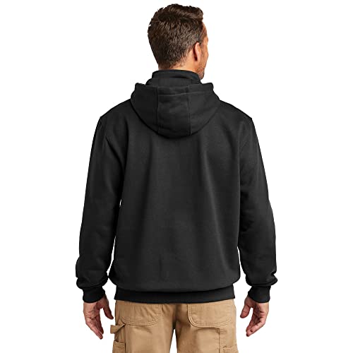 Carhartt Men's Big & Tall Rain Defender Loose Fit Heavyweight Quarter-Zip Sweatshirt, Black, X-Large Tall #TOP1