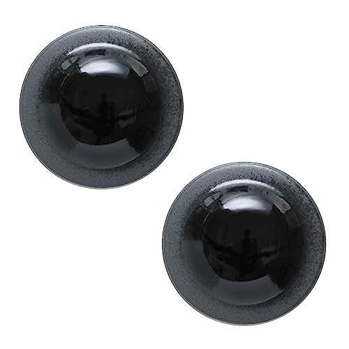 軽量 パスタ皿 黒海のように黒いリム型63深皿 2個セット 直径21.7cm 高さ4.2cm 386g 美濃焼 食洗機対応 電子レンジ対応 黒色