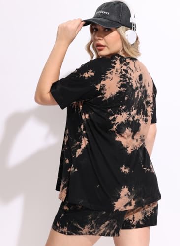 CARCOS Womens Plus Size 2 Piece Outfits Summer Shorts Sets Lounge Set Track Suits Vacation Outfits with Pocket XL-5XL3