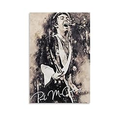 Paul McCartney Poster sur toile pour chambre à coucher 40 x 60 cm - Les Beatles, Paul McCartney, John Lennon, RIngo Starr, George Harrison