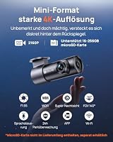 70mai M310 Plus 4K Dashcam Auto Vorne, 2160P Mini Dashcam mit 360° Drehbarl, WiFi & G-Sensor, Super Nachtsicht & WDR, F1.55 Blende, 24h Parküberwachung, Loop-Aufnahme, Max. 256 GB – Ansicht 2
