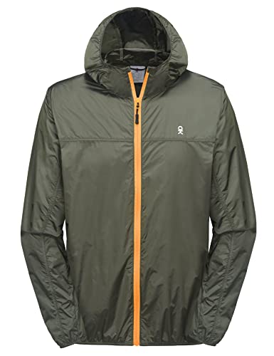 Little Donkey Andy Men's Lightweight Packable Sun Protection Jacket Quick Dry Full Zip Hooded Windbreaker For Hiking Running Travel Golf Army Green Xl #TOP6