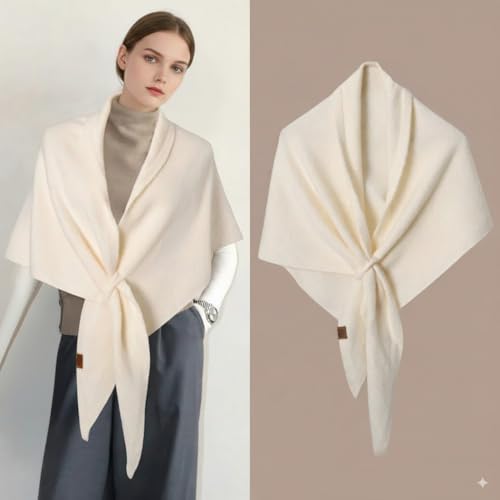 2025 New Women’s Knitted Shawl Wrap Poncho – Wool Blend Cape Scarf for Fall & Winter, Solid Color Shoulder Cover Up2