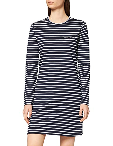 Tommy Jeans Women's TJW ESSENTIAL STRIPE DRESS, Blue (Blue A), 6 (Size:XS)